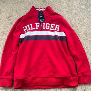 Tommy Hilfiger Red, grey, and white boys XL sweatshirt